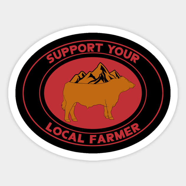 Support Your Local Farmer Sticker by Oiyo